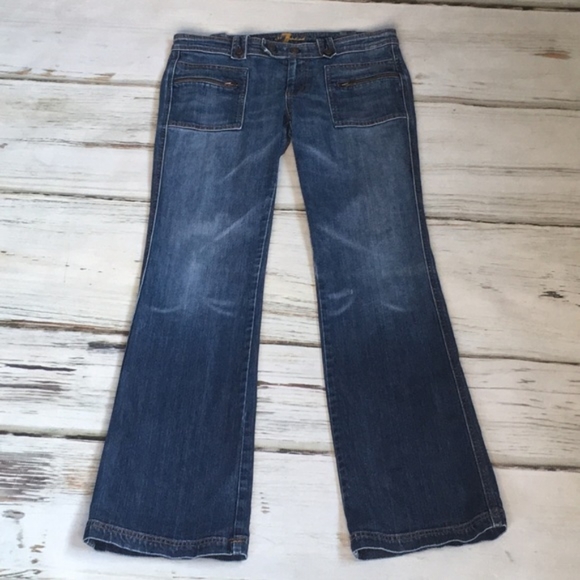 7 For All Mankind Utility Tab Zip Pocket Jeans - Picture 2 of 7